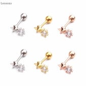 Leosoxs 2 buc. Bijuterii cu străpuns cu stea cu cinci colțuri, personalizate, cu zircon, 2 buc