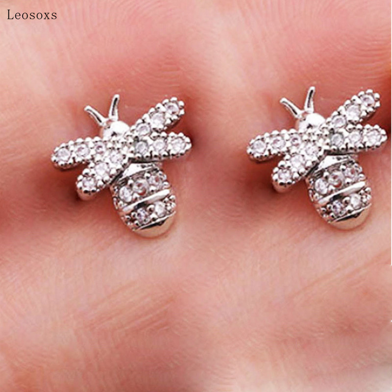 Leosoxs 2db Hot New Style Mini Cute Bee Vékony Rúd Fül Csont Piercing Ékszer