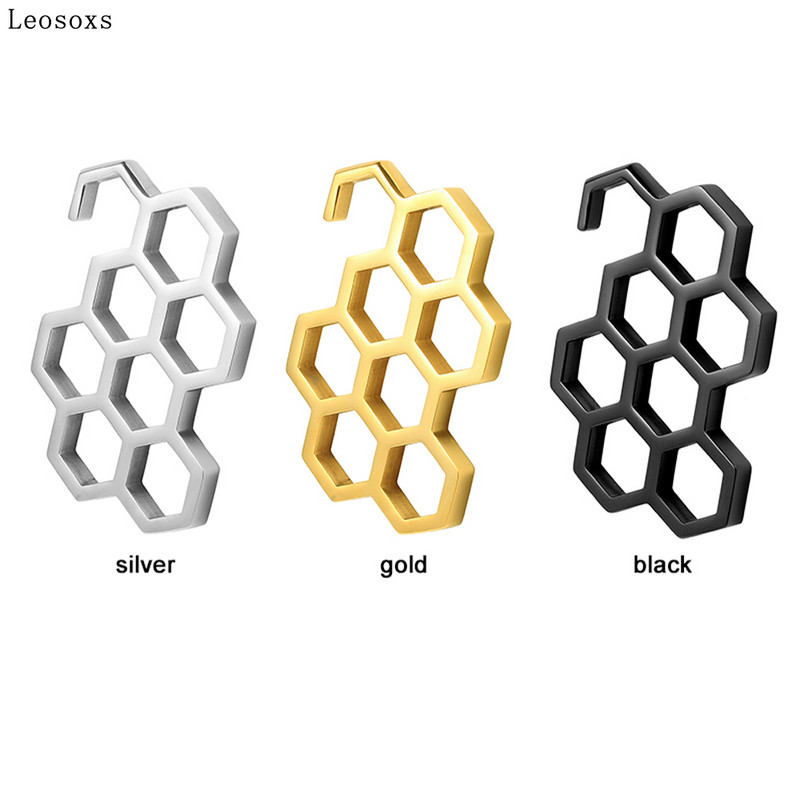 Leosoxs Nou Oțel inoxidabil 316L Greutate urechi Aur Negru Culoare Oțel Indicatori pentru urechi dopuri și tuneluri Bijuterii pentru corp