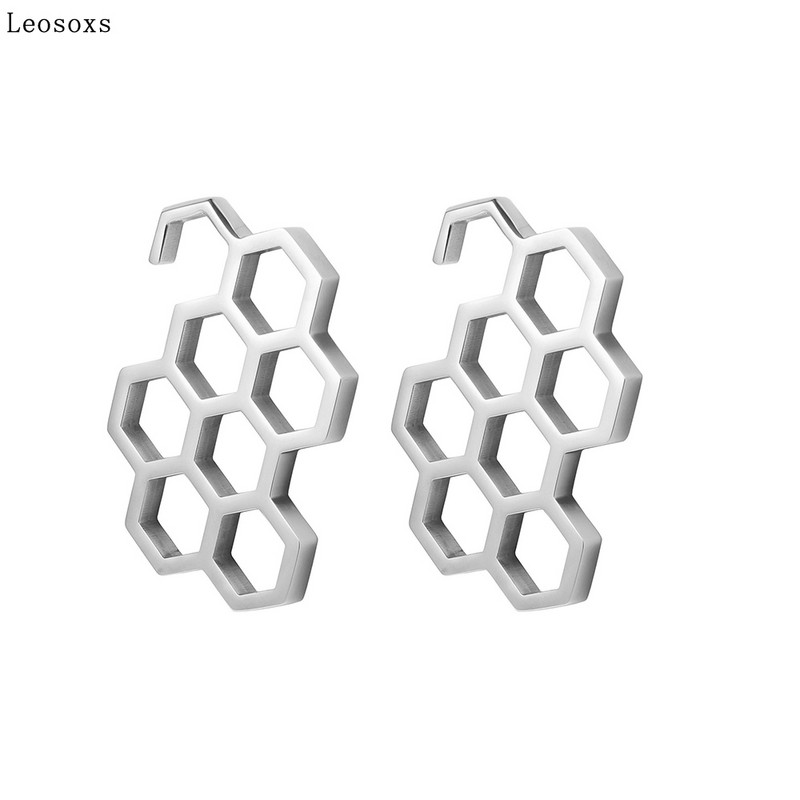 Leosoxs Nou Oțel inoxidabil 316L Greutate urechi Aur Negru Culoare Oțel Indicatori pentru urechi dopuri și tuneluri Bijuterii pentru corp