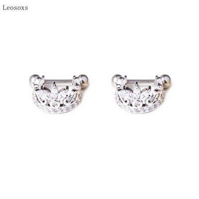 Leosoxs 2db új egyszerű fülcsont köröm Exquisite piercing ékszerezüst