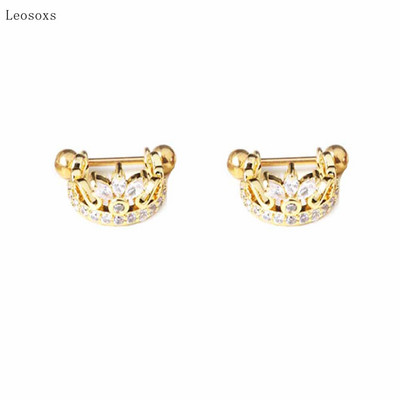 Leosoxs 2db új egyszerű fülcsont köröm Exquisite piercing ékszerezüst