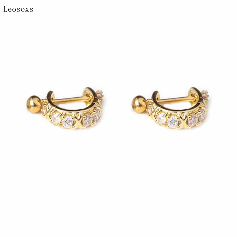 Leosoxs 2db új egyszerű fülcsont köröm Exquisite piercing ékszerezüst