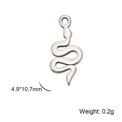 EUEAVAN 5db Animal Charm rozsdamentes acél bűbáj ékszerkészítéshez Kutya Mancs Medve Hal Lóhere Medál Karkötők Barkács kiegészítők
