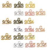 YuenZ 30db Letter Charms 2023 2025 2024 Year medálok DIY Jewelry Making Findings DIY Handmade Craft 13x9mm S107