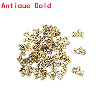 YuenZ 30db Letter Charms 2023 2025 2024 Year medálok DIY Jewelry Making Findings DIY Handmade Craft 13x9mm S107