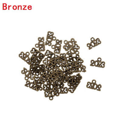 YuenZ 30db Letter Charms 2023 2025 2024 Year medálok DIY Jewelry Making Findings DIY Handmade Craft 13x9mm S107