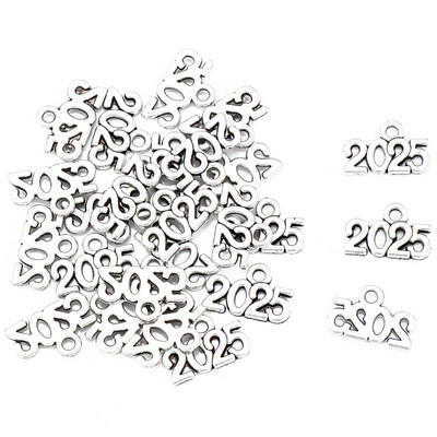 YuenZ 30db Letter Charms 2023 2025 2024 Year medálok DIY Jewelry Making Findings DIY Handmade Craft 13x9mm S107
