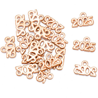 YuenZ 30db Letter Charms 2023 2025 2024 Year medálok DIY Jewelry Making Findings DIY Handmade Craft 13x9mm S107