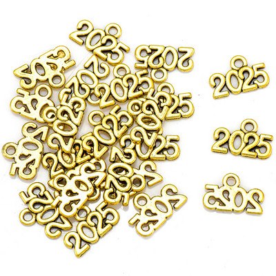 YuenZ 30db Letter Charms 2023 2025 2024 Year medálok DIY Jewelry Making Findings DIY Handmade Craft 13x9mm S107