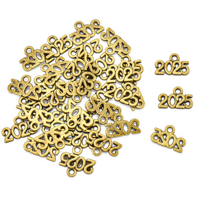 YuenZ 30db Letter Charms 2023 2025 2024 Year medálok DIY Jewelry Making Findings DIY Handmade Craft 13x9mm S107