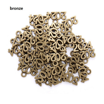 YuenZ 30db Letter Charms 2023 2025 2024 Year medálok DIY Jewelry Making Findings DIY Handmade Craft 13x9mm S107