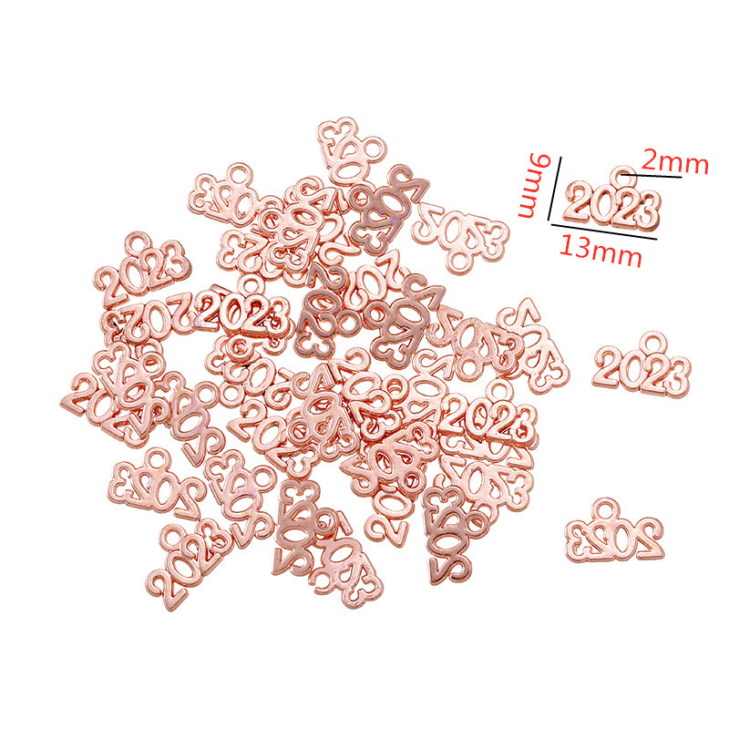 YuenZ 30db Letter Charms 2023 2025 2024 Year medálok DIY Jewelry Making Findings DIY Handmade Craft 13x9mm S107