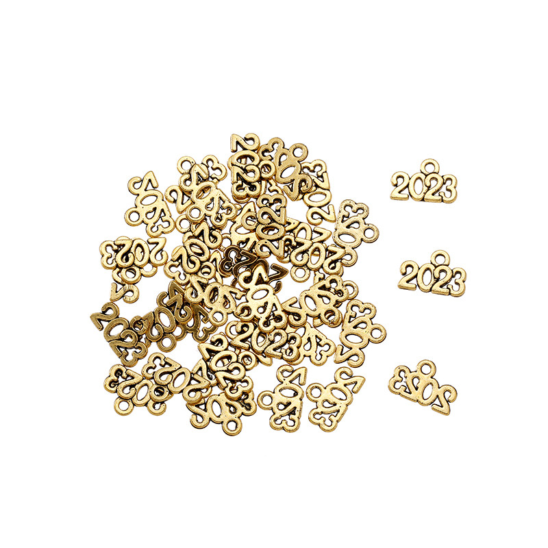 YuenZ 30db Letter Charms 2023 2025 2024 Year medálok DIY Jewelry Making Findings DIY Handmade Craft 13x9mm S107