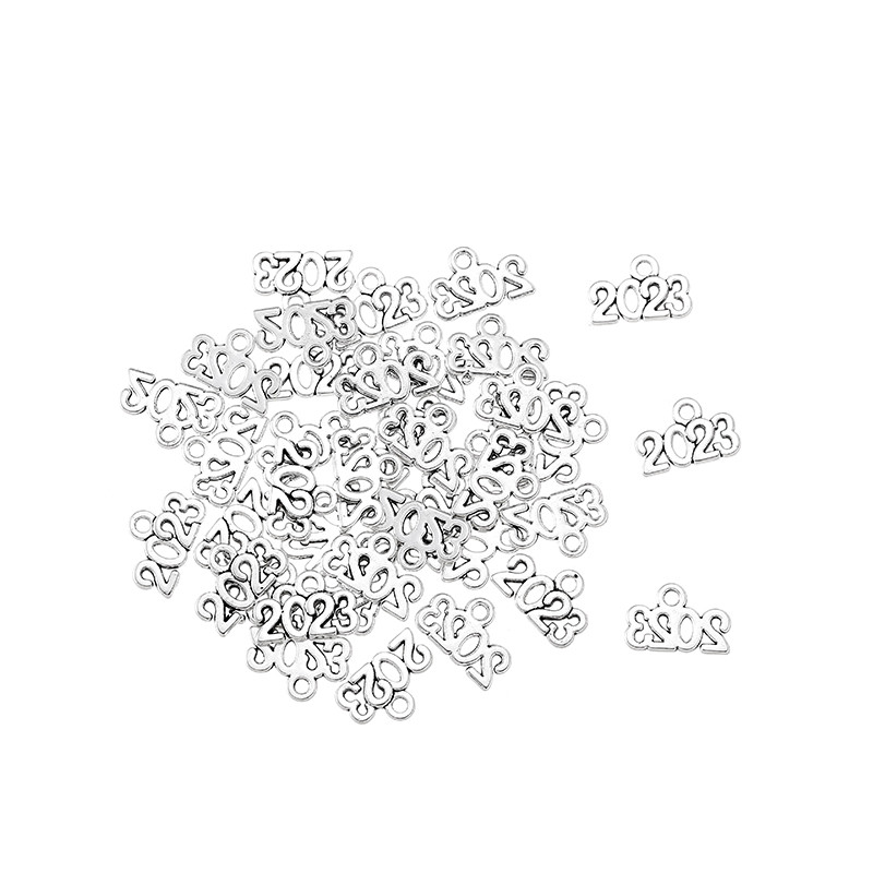 YuenZ 30db Letter Charms 2023 2025 2024 Year medálok DIY Jewelry Making Findings DIY Handmade Craft 13x9mm S107