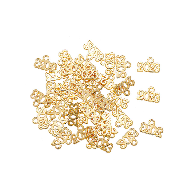 YuenZ 30db Letter Charms 2023 2025 2024 Year medálok DIY Jewelry Making Findings DIY Handmade Craft 13x9mm S107