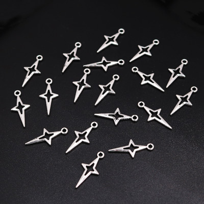 50 buc. Pandantive Polaris placate cu argint, cercei pop, brăţară, accesorii metalice, brelocuri pentru bijuterii, obiecte de artizanat, 23*10 mm A227