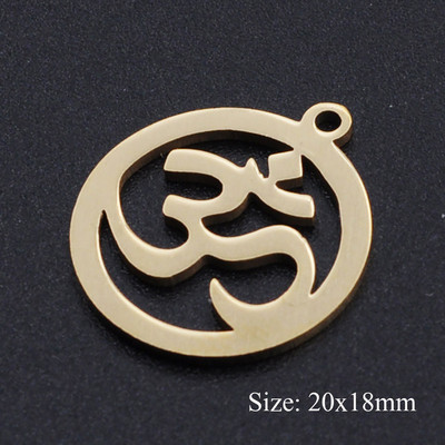 5 bucăți/lot Floarea Vieții Brelocuri DIY Comerț cu ridicata 316 Conectori Yoga Lotus din oțel inoxidabil Charm Om Hansa Bijuterii de mână Pandantiv