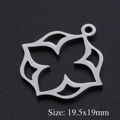 5 bucăți/lot Floarea Vieții Brelocuri DIY Comerț cu ridicata 316 Conectori Yoga Lotus din oțel inoxidabil Charm Om Hansa Bijuterii de mână Pandantiv