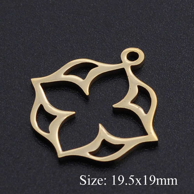 5 bucăți/lot Floarea Vieții Brelocuri DIY Comerț cu ridicata 316 Conectori Yoga Lotus din oțel inoxidabil Charm Om Hansa Bijuterii de mână Pandantiv