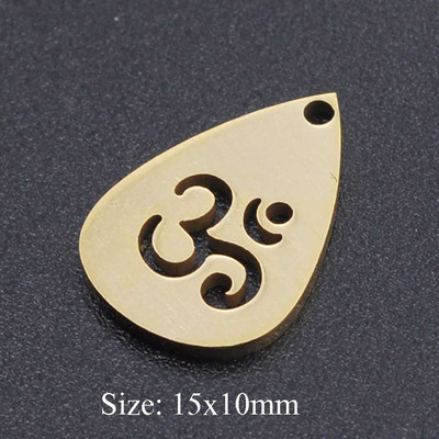 5 bucăți/lot Floarea Vieții Brelocuri DIY Comerț cu ridicata 316 Conectori Yoga Lotus din oțel inoxidabil Charm Om Hansa Bijuterii de mână Pandantiv