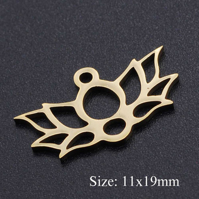5 bucăți/lot Floarea Vieții Brelocuri DIY Comerț cu ridicata 316 Conectori Yoga Lotus din oțel inoxidabil Charm Om Hansa Bijuterii de mână Pandantiv
