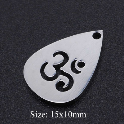 5 bucăți/lot Floarea Vieții Brelocuri DIY Comerț cu ridicata 316 Conectori Yoga Lotus din oțel inoxidabil Charm Om Hansa Bijuterii de mână Pandantiv