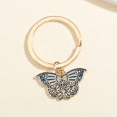 Breloc cu fluture emailat drăguț Animale zburătoare Breloc cu insecte Breloc pentru femei Bărbați Accesoriu geantă Chei de mașină Bijuterii Cadouri