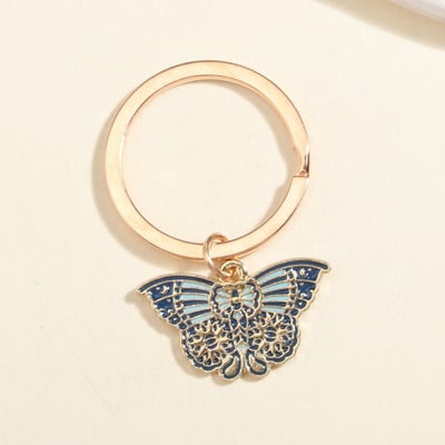 Breloc cu fluture emailat drăguț Animale zburătoare Breloc cu insecte Breloc pentru femei Bărbați Accesoriu geantă Chei de mașină Bijuterii Cadouri