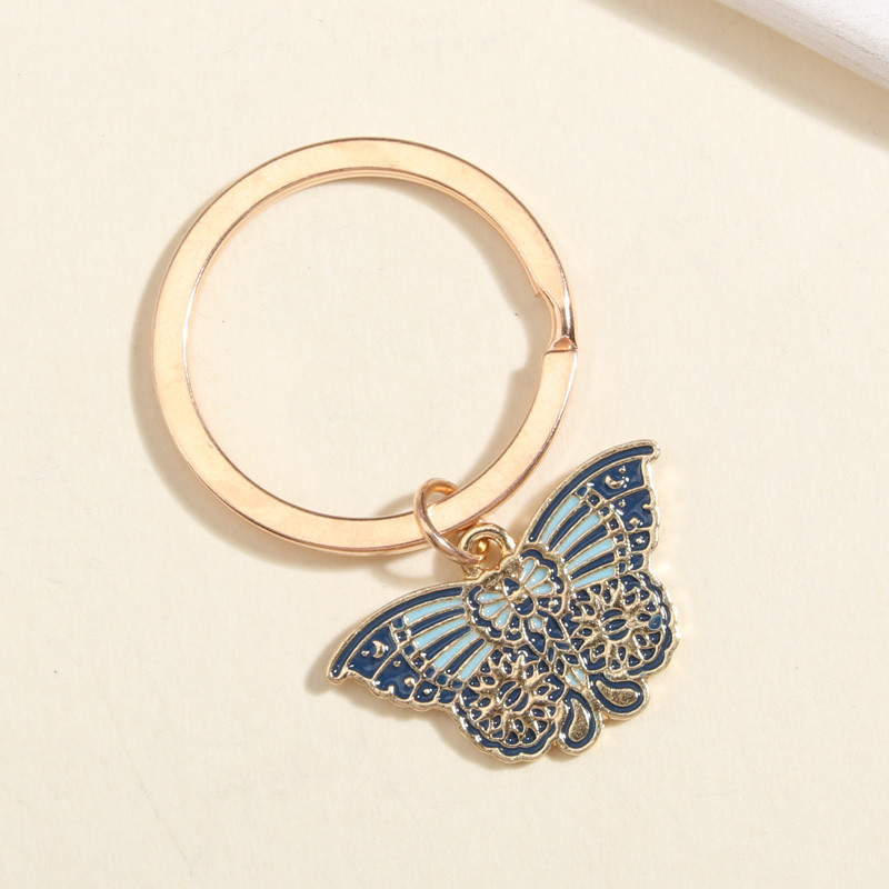Breloc cu fluture emailat drăguț Animale zburătoare Breloc cu insecte Breloc pentru femei Bărbați Accesoriu geantă Chei de mașină Bijuterii Cadouri