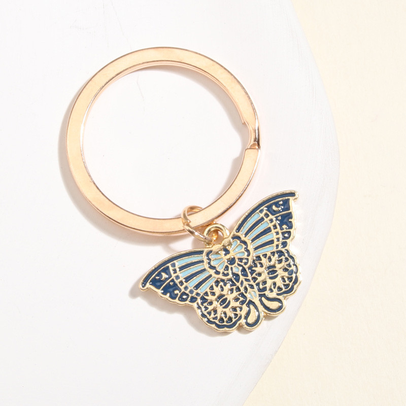 Breloc cu fluture emailat drăguț Animale zburătoare Breloc cu insecte Breloc pentru femei Bărbați Accesoriu geantă Chei de mașină Bijuterii Cadouri