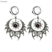 Leosoxs 2 bucăți de modă exagerat retro hinduism Shiva's Fire urechi expansor scripete ureche expansor piercing bijuterii