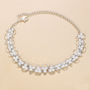 Stonefans Bohemian Jewelry Beads Chain Anklet Гривна за жени Мода Pearl Triangle Anklet Крак Верига Аксесоари за бижута