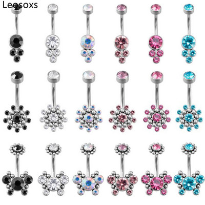 Leosoxs 1 buc Inel pentru buric fluture Nou oțel titan cu împânzire cu diamante Bijuterii piercing pentru corp pentru unghii 14G