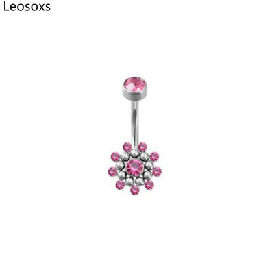 Leosoxs 1 buc Inel pentru buric fluture Nou oțel titan cu împânzire cu diamante Bijuterii piercing pentru corp pentru unghii 14G