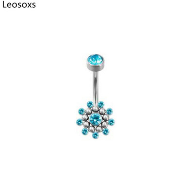 Leosoxs 1 buc Inel pentru buric fluture Nou oțel titan cu împânzire cu diamante Bijuterii piercing pentru corp pentru unghii 14G