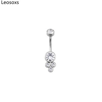 Leosoxs 1 buc Inel pentru buric fluture Nou oțel titan cu împânzire cu diamante Bijuterii piercing pentru corp pentru unghii 14G