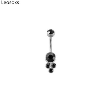 Leosoxs 1 buc Inel pentru buric fluture Nou oțel titan cu împânzire cu diamante Bijuterii piercing pentru corp pentru unghii 14G