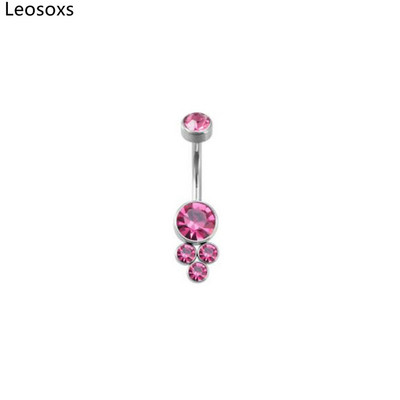 Leosoxs 1 buc Inel pentru buric fluture Nou oțel titan cu împânzire cu diamante Bijuterii piercing pentru corp pentru unghii 14G