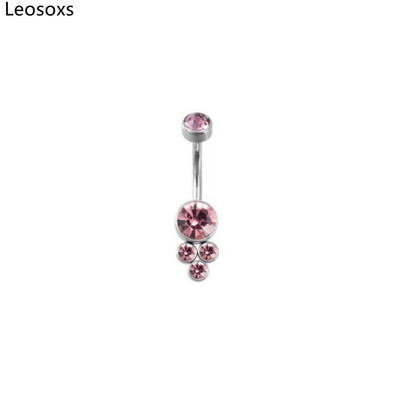 Leosoxs 1 buc Inel pentru buric fluture Nou oțel titan cu împânzire cu diamante Bijuterii piercing pentru corp pentru unghii 14G