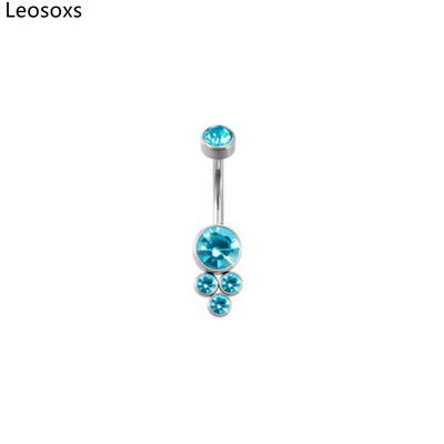 Leosoxs 1 buc Inel pentru buric fluture Nou oțel titan cu împânzire cu diamante Bijuterii piercing pentru corp pentru unghii 14G