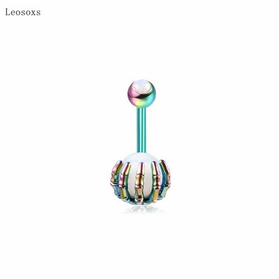 Leosoxs 1db Divatos kreatív koponya kézi fogós golyós köldök köröm Exquisite piercing ékszer