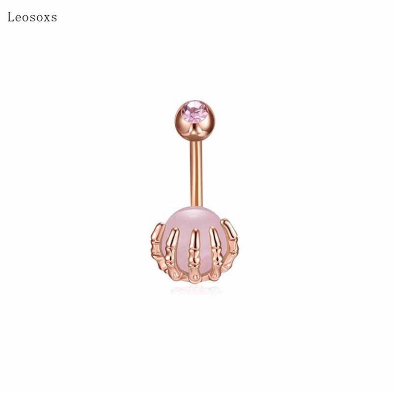 Leosoxs 1db Divatos kreatív koponya kézi fogós golyós köldök köröm Exquisite piercing ékszer