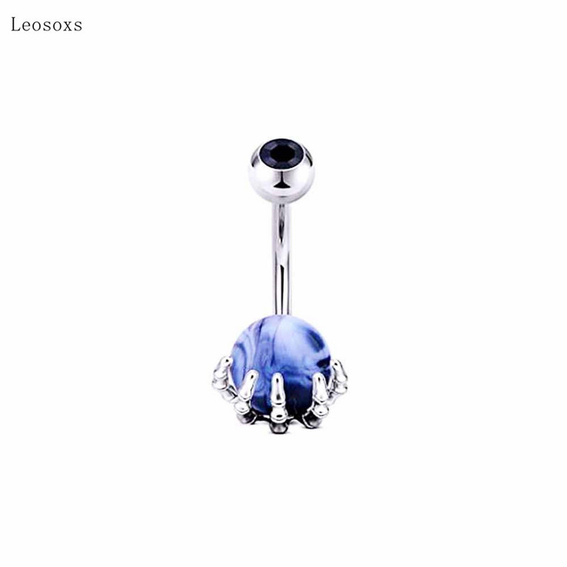 Leosoxs 1db Divatos kreatív koponya kézi fogós golyós köldök köröm Exquisite piercing ékszer