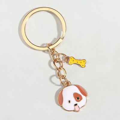 Breloc drăguț emailat pentru animale de companie, breloc cu os de câine, breloc cu animale, cadou de suvenir pentru femei, bărbați, accesoriu pentru geantă, chei de mașină, bijuterii DIY