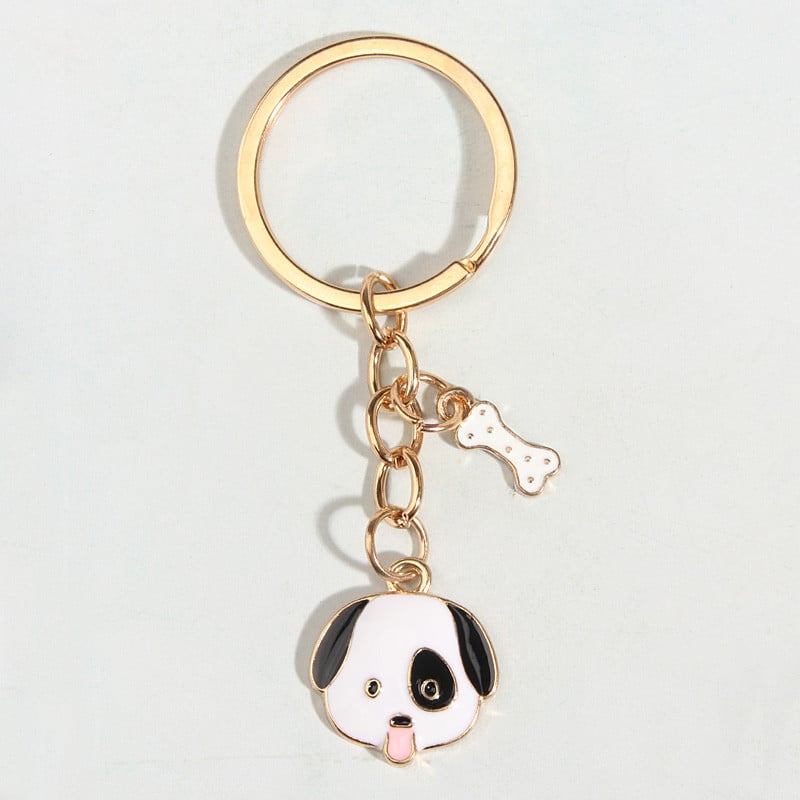 Breloc drăguț emailat pentru animale de companie, breloc cu os de câine, breloc cu animale, cadou de suvenir pentru femei, bărbați, accesoriu pentru geantă, chei de mașină, bijuterii DIY