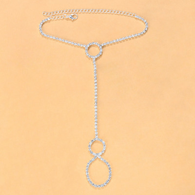 Stonefans Boho cerc rotund cu strasuri glezna inel pentru degetele de la picioare pentru femeie plajă bijuterii picior glezna desculț sandale picior lanț petrecere