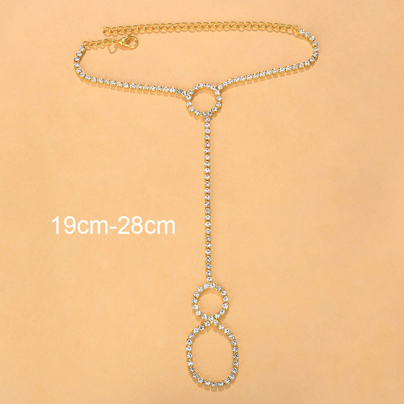 Stonefans Boho cerc rotund cu strasuri glezna inel pentru degetele de la picioare pentru femeie plajă bijuterii picior glezna desculț sandale picior lanț petrecere