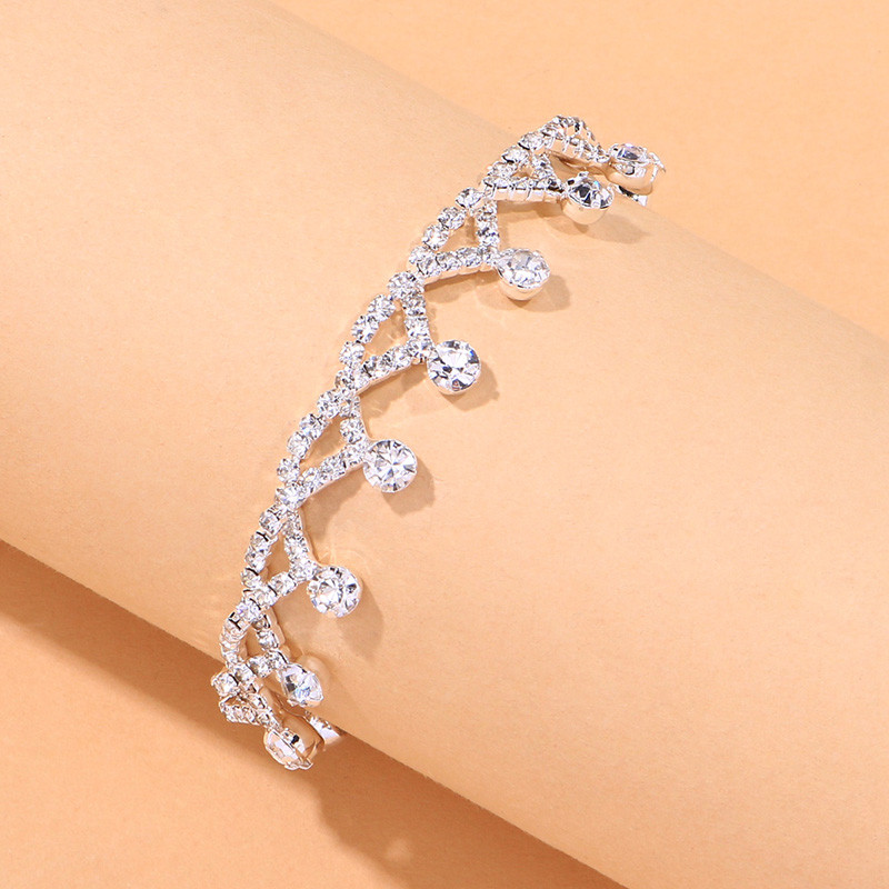 Stonefans Fashion Drop Pendant Brățară de gleznă cu stras pentru femei Lanț de tenis de cristal de Boemia Lanț de gleznă pentru picior Bijuterii cadou