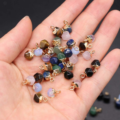 Pandantiv din piatră naturală, în formă de fasole fațetă, farmec rafinat de cristal pentru fabricarea de bijuterii, bricolaj, colier, cercei, accesorii 6x6mm